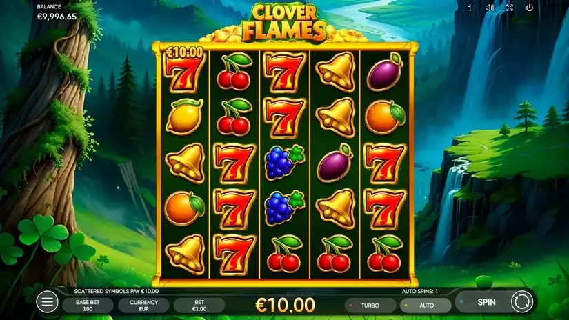 Clover Flames slot screenshot 2