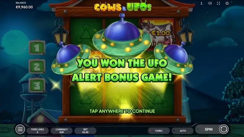 Cows & UFOs slot screenshot 5
