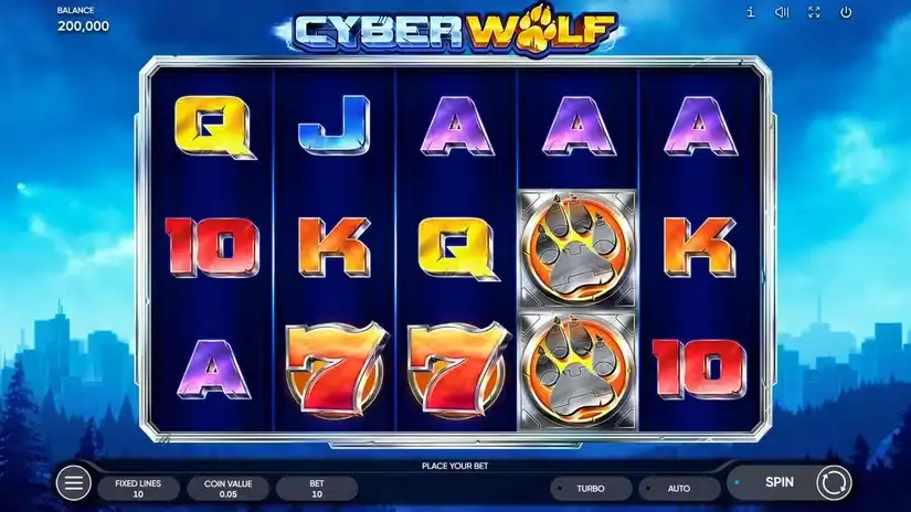 Cyber Wolf slot screenshot 