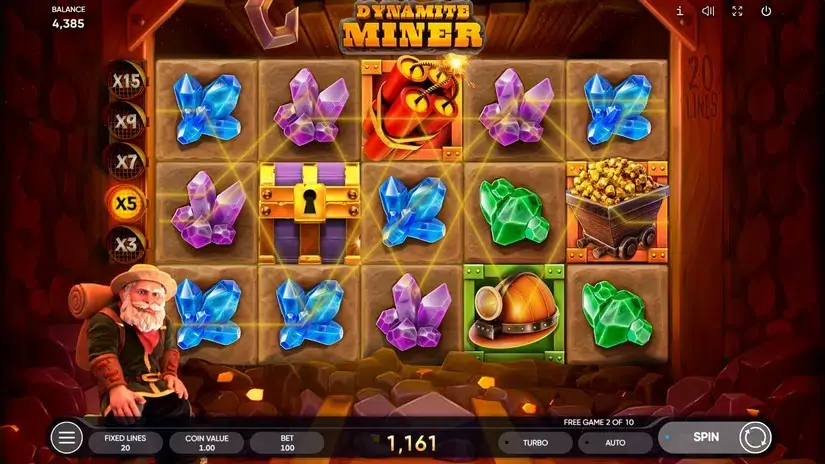 Dynamite Miner slot screenshot 6