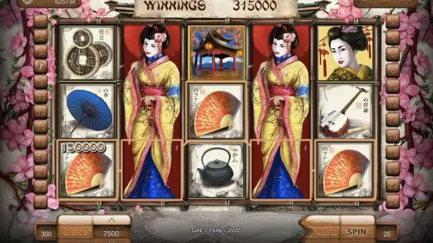 Geisha slot screenshot 