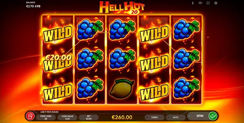 Hell Hot 20 slot screenshot 1