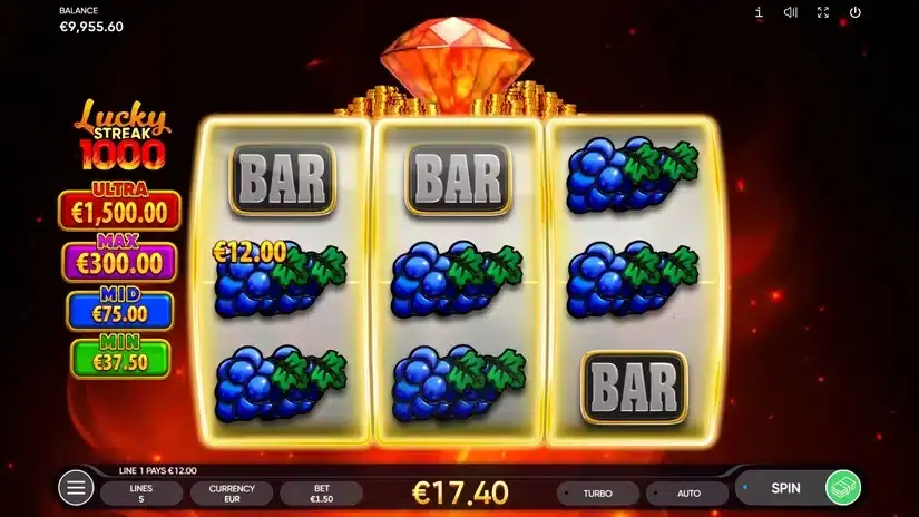 Lucky Streak 1000 slot screenshot 