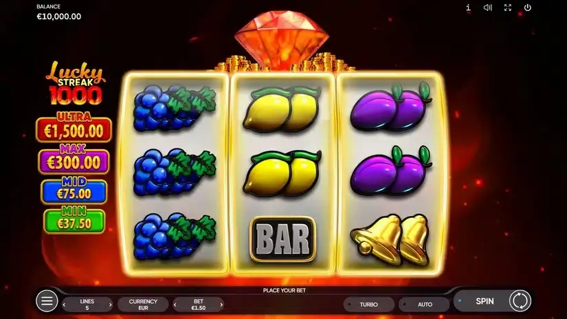 Lucky Streak 1000 slot screenshot 