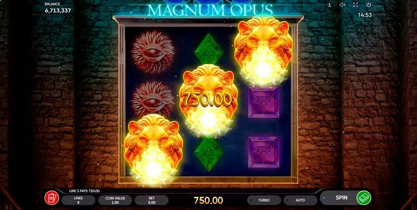 Magnum Opus slot screenshot 1