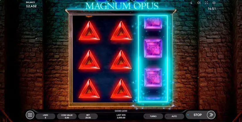 Magnum Opus slot screenshot 3