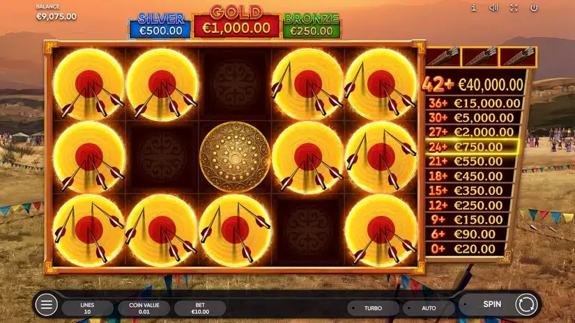 Mongol Treasures 2 Archery Competition slot screenshot 5