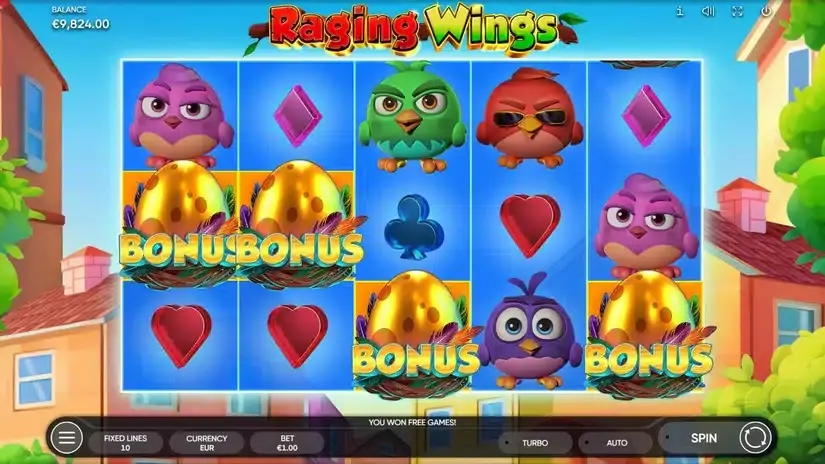 Raging Wings slot screenshot 2