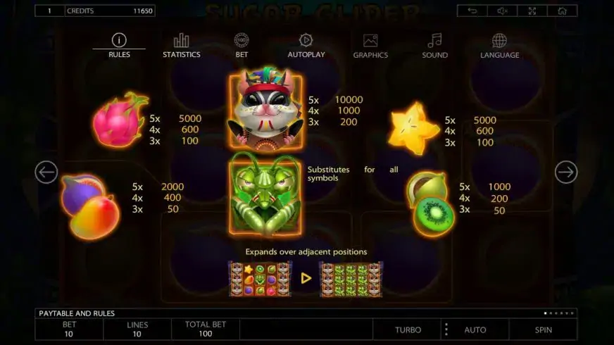 Sugar Glider slot screenshot 5