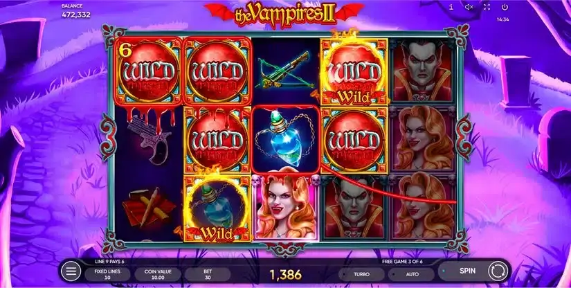 The Vampires 2 slot screenshot 3