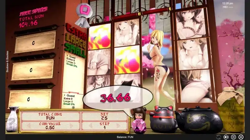 Boobies and Booties slot screenshot 