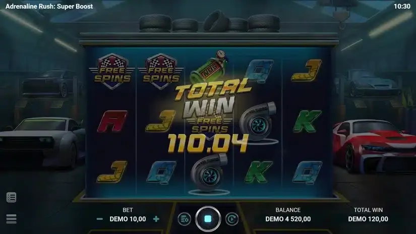 Adrenaline Rush Super Boost slot screenshot 5