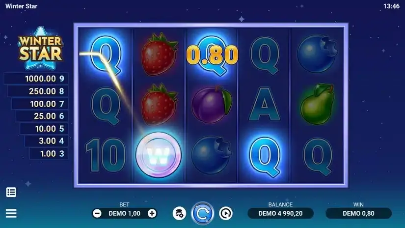 Winter Star slot screenshot 3