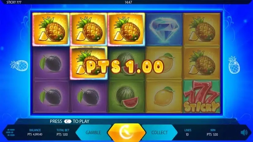 Sticky 777 slot screenshot 3