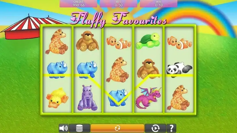 Fluffy Favourites slot screenshot 
