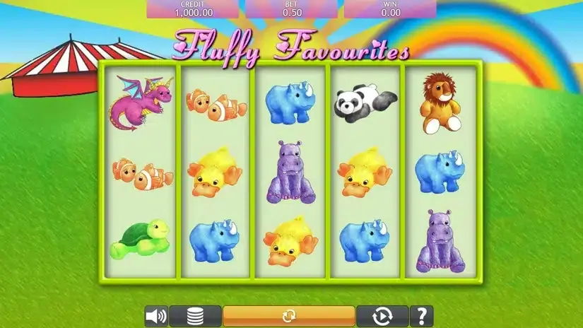 Fluffy Favourites slot screenshot 