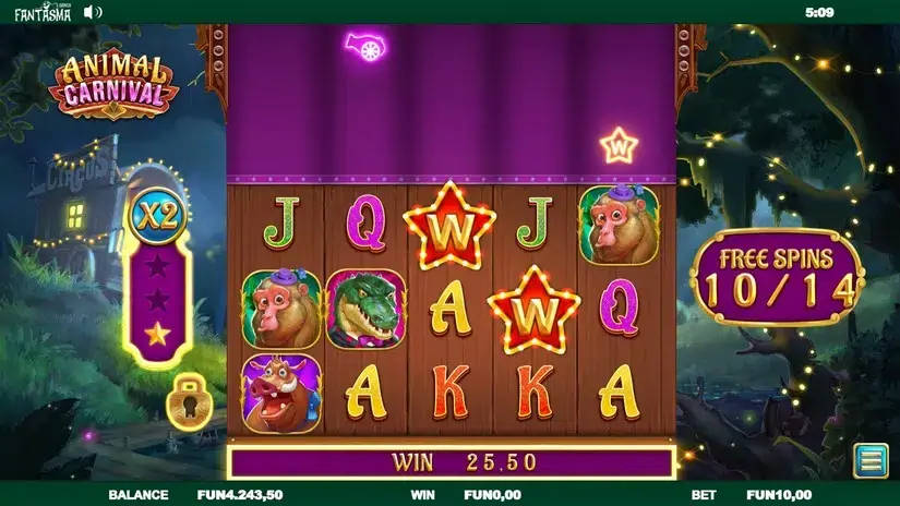 Animal Carnival slot screenshot 