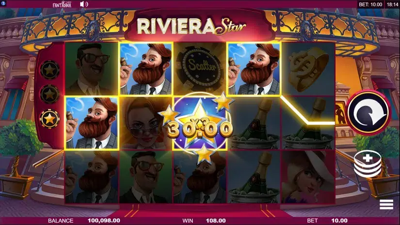 Riviera Star slot screenshot 2