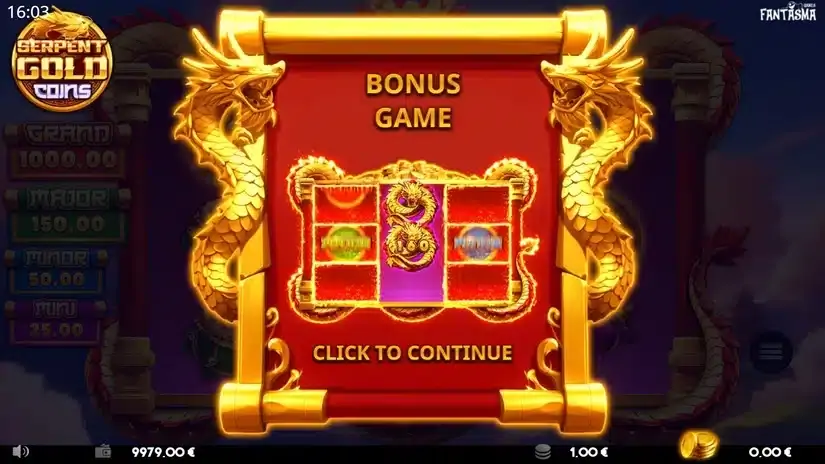 Serpent Gold Coins slot screenshot 5
