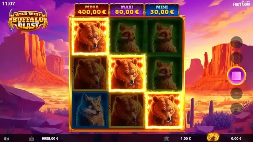 Wild West Buffalo Blast slot screenshot 4