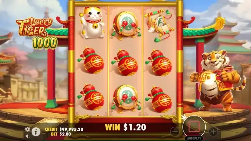 Lucky Tiger 1000 slot screenshot 2