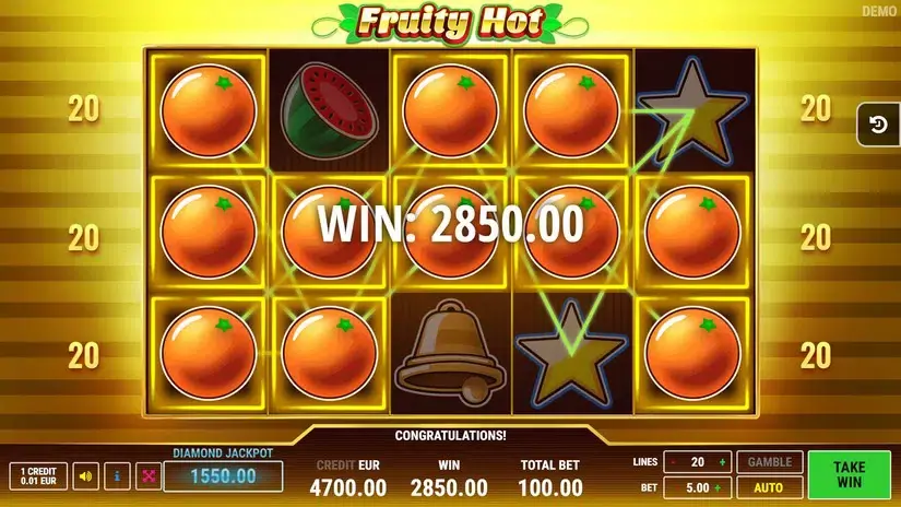Fruity Hot slot screenshot 2
