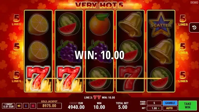 Very Hot 5 slot screenshot 2