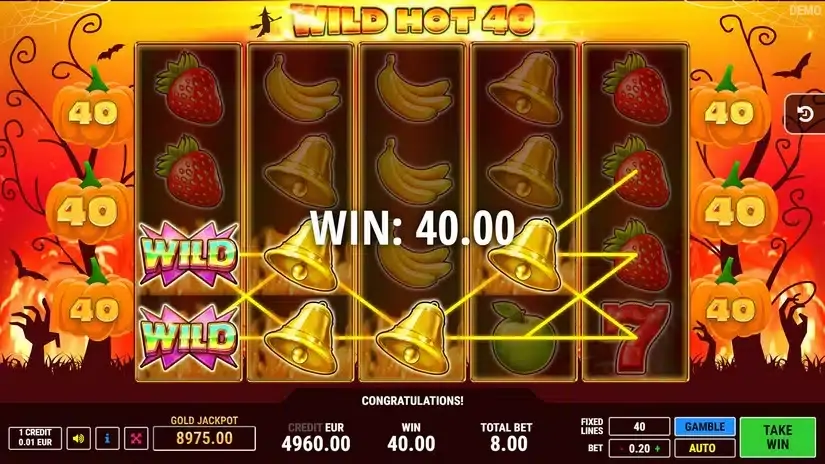 Wild Hot 40 Halloween slot screenshot 3
