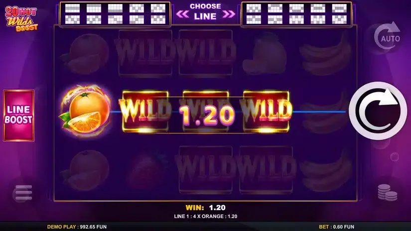 20 Hot Wilds Boost slot screenshot 3