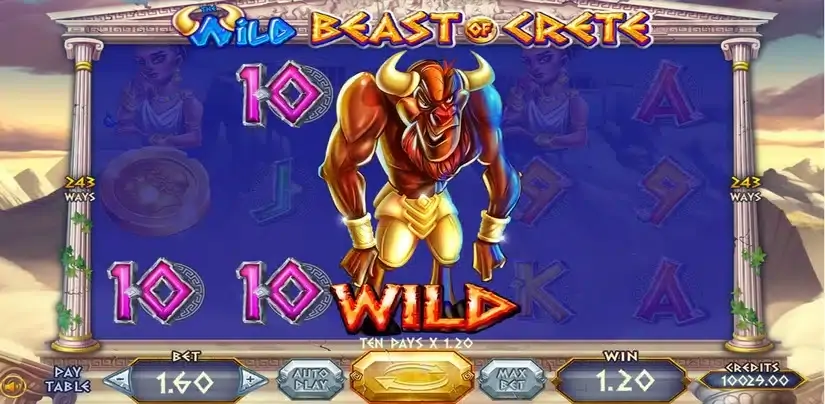 The Wild Beast of Crete slot screenshot 4