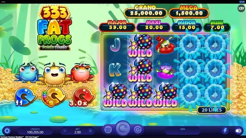333 Fat Frogs Power Combo slot screenshot 3