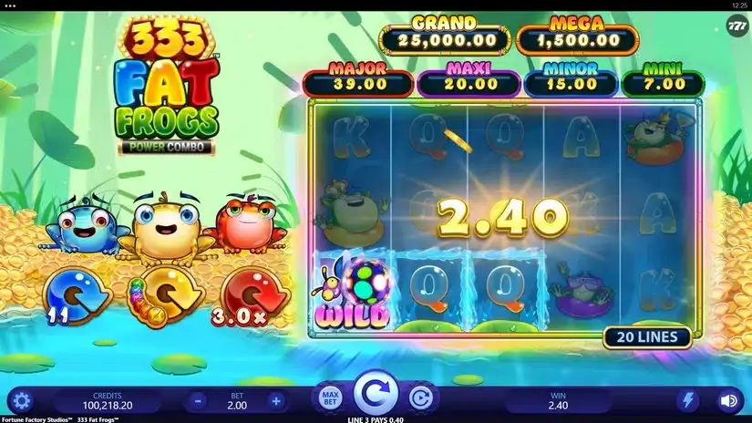 333 Fat Frogs Power Combo slot screenshot 