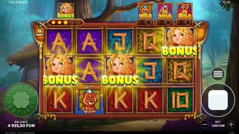 The 3 Bears slot screenshot 2