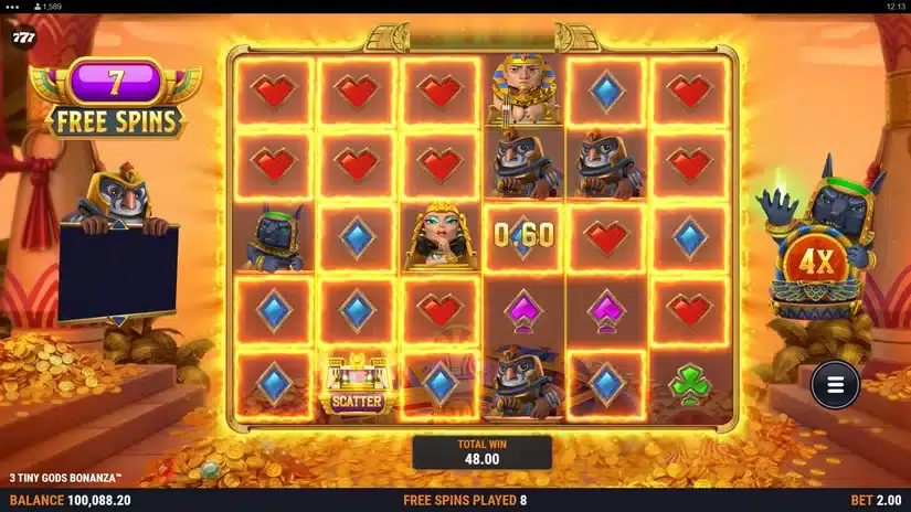 3 Tiny Gods Bonanza slot screenshot 