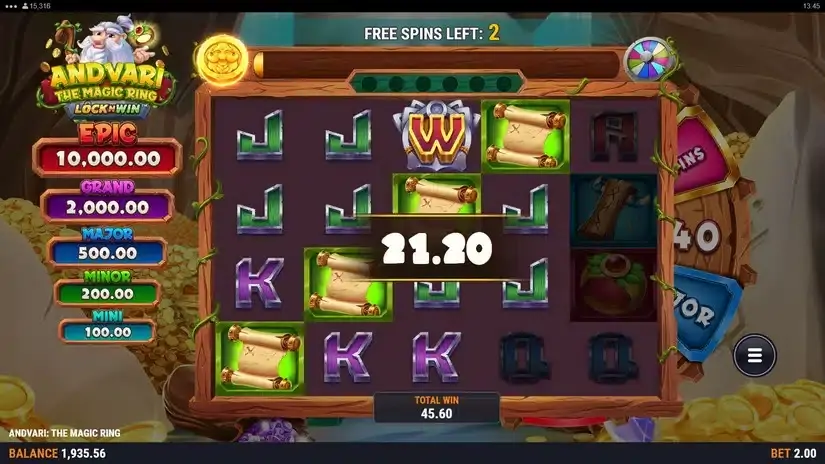 Andvari: The Magic Ring slot screenshot 