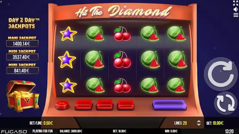 Hit The Diamond slot screenshot 1
