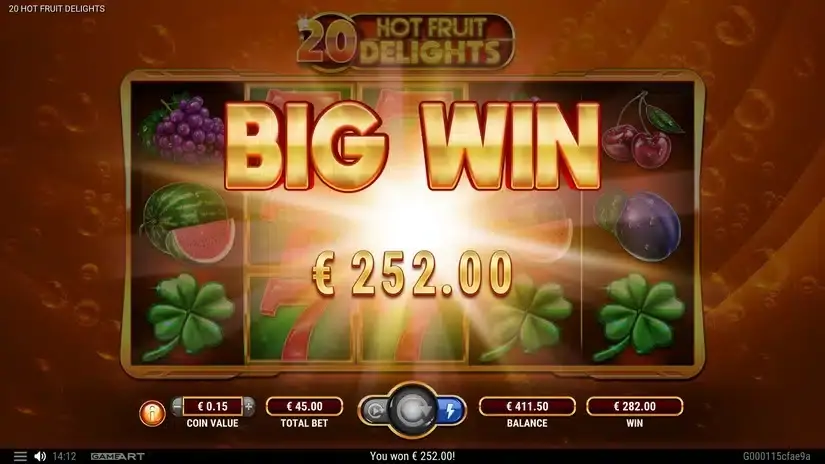 20 Hot Fruit Delights slot screenshot 