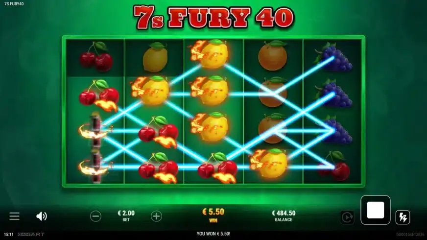 7s Fury 40 slot screenshot 4