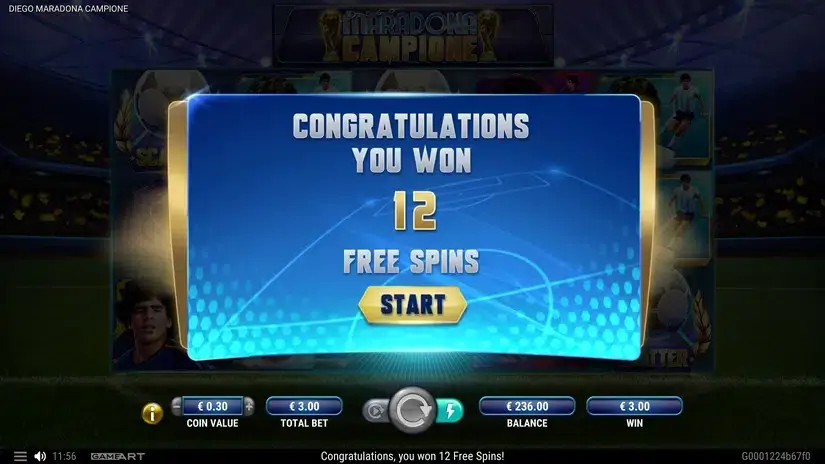 Diego Maradona Campione slot screenshot 4