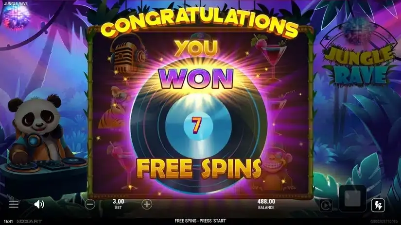 Jungle Rave slot screenshot 3
