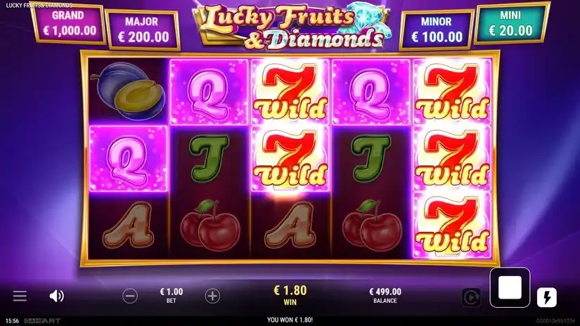 Lucky Fruits & Diamonds slot screenshot 2