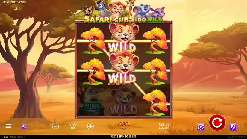 Safari Cubs Go Wild slot screenshot 3