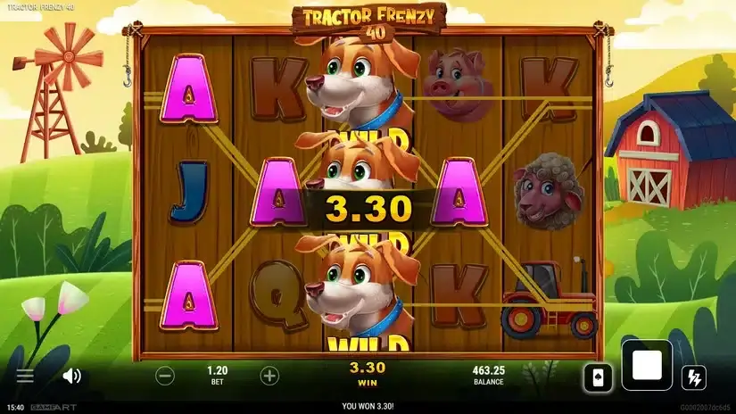 Tractor Frenzy 40 slot screenshot 2