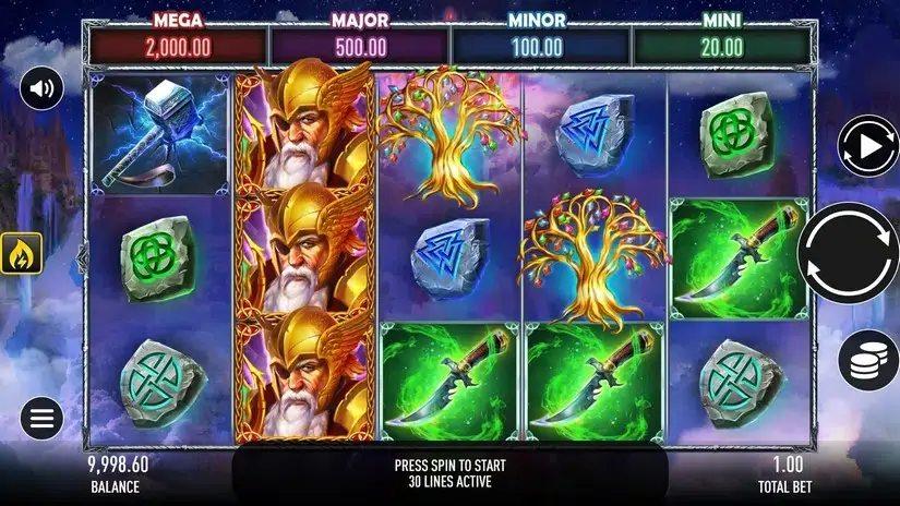 Asgardian God slot screenshot 