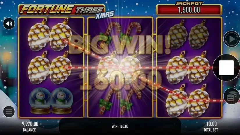 Fortune Three Xmas slot screenshot 