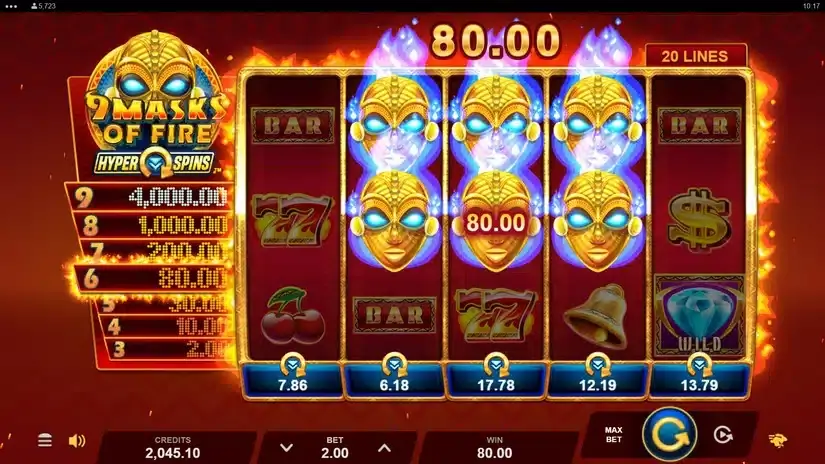 9 Masks of Fire HyperSpins slot screenshot 4