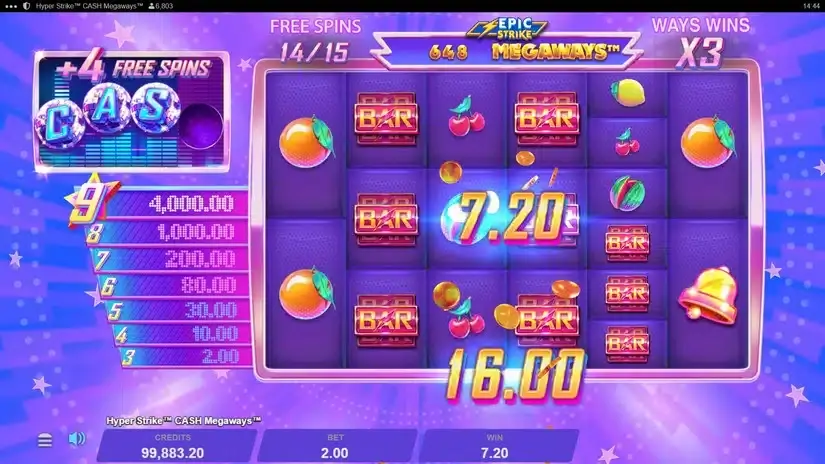 Hyper Strike Cash Megaways slot screenshot 