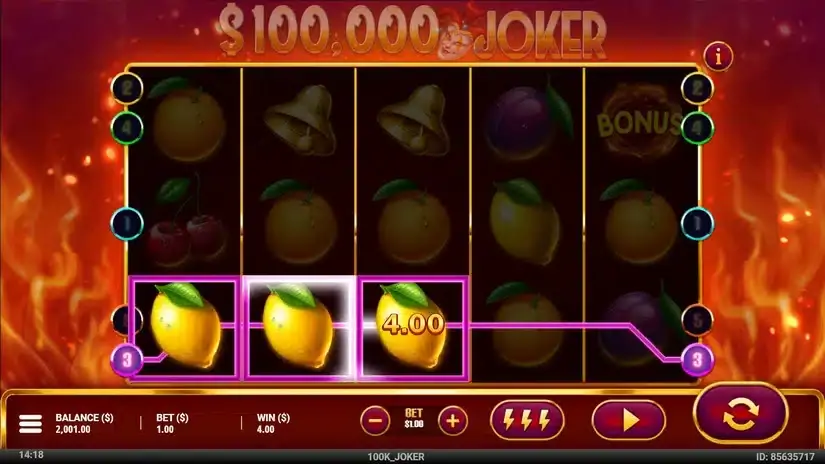 100k Joker slot screenshot 2