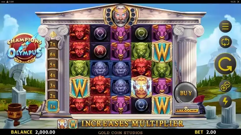 Champions of Olympus slot screenshot 