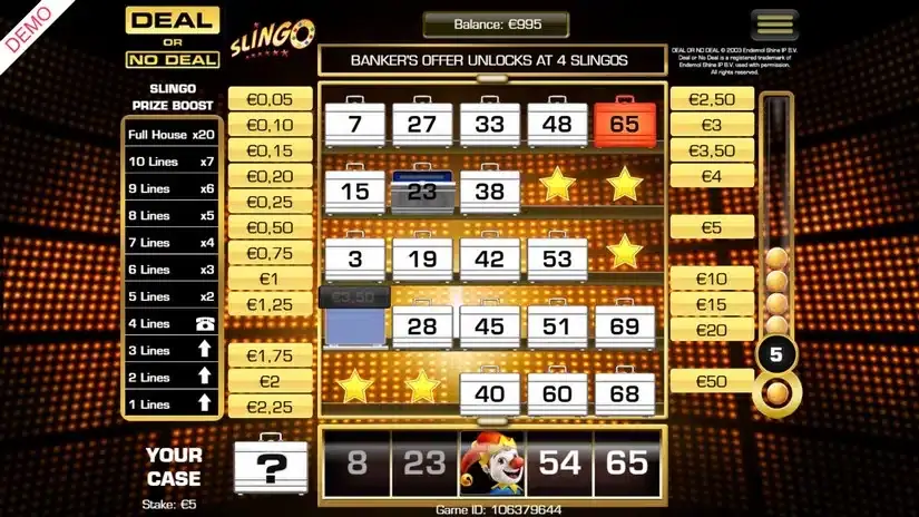 Deal Or No Deal Slingo slot screenshot 4